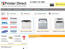 Tablet Screenshot of printerdirect.co.uk